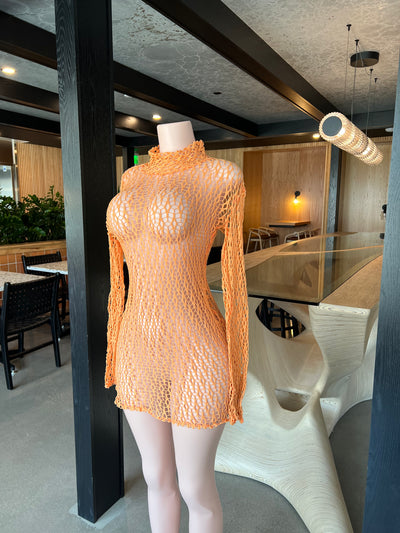 Heatwave Sheer Cover Up - Orange